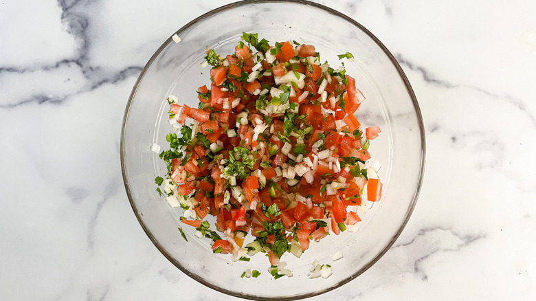 pico de gallo in bowl