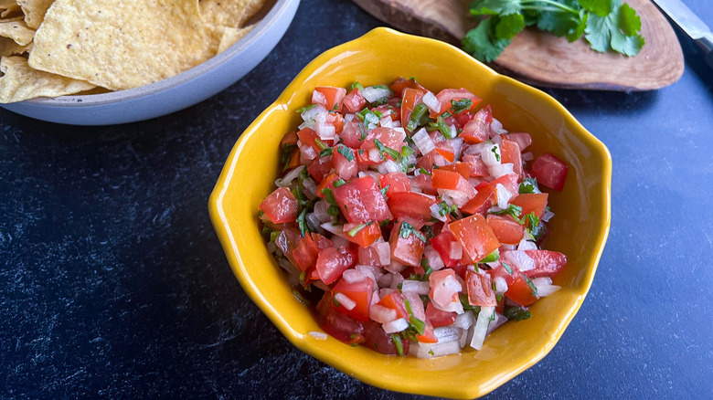 pico de gallo in bowl