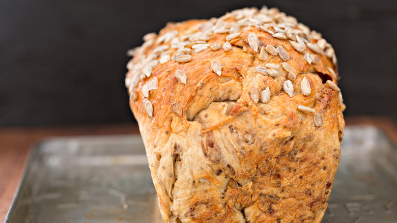 loaf of sunflower bread