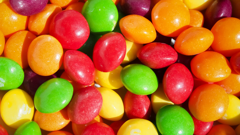 Close of up Skittles