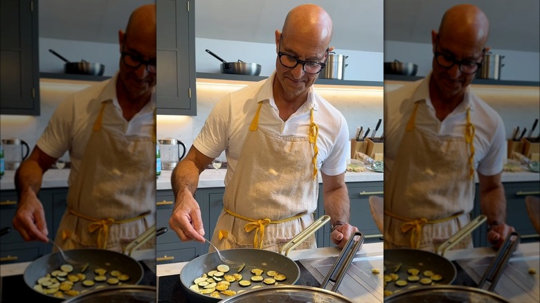 Stanley Tucci cooking Zucchini