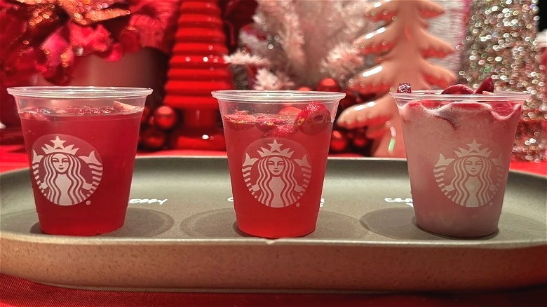 3 Starbucks Cran-Merry Refreshers