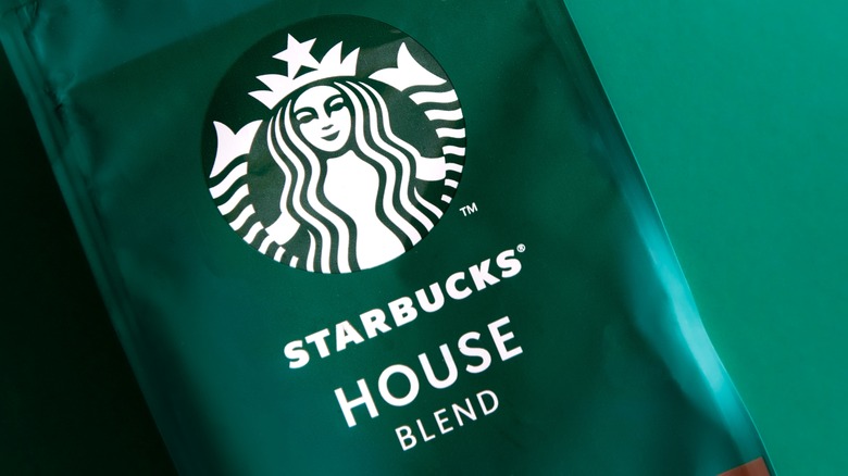 Starbucks house blend coffee in a bag