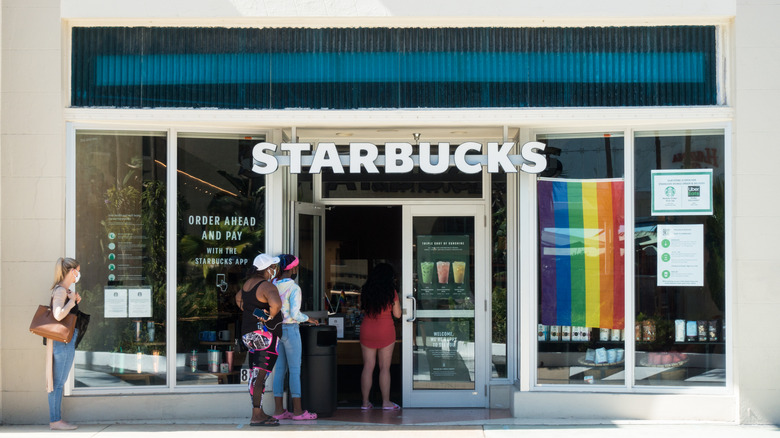 Starbucks Pride display