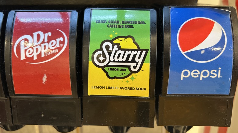 Starry and Pepsi fountain soda