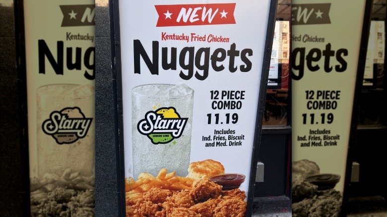 Kentucky Fried Chicken Nuggets sign