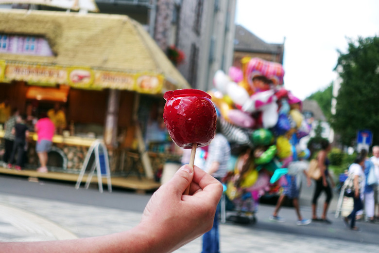 Why are candy apples red?