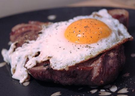 Steak and eggs