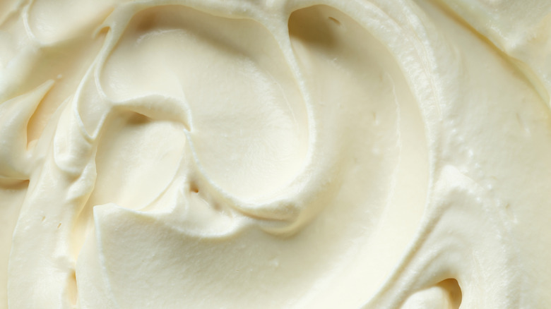 Close up of cream cheese