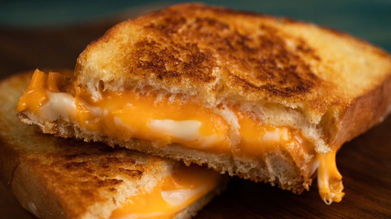 Close-up of grilled cheese