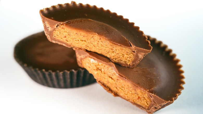 three peanut butter cups