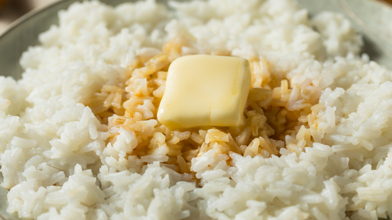 butter in rice