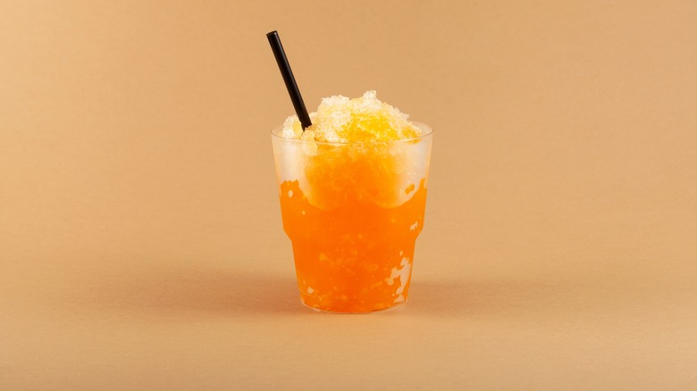 Orange slushie cocktail