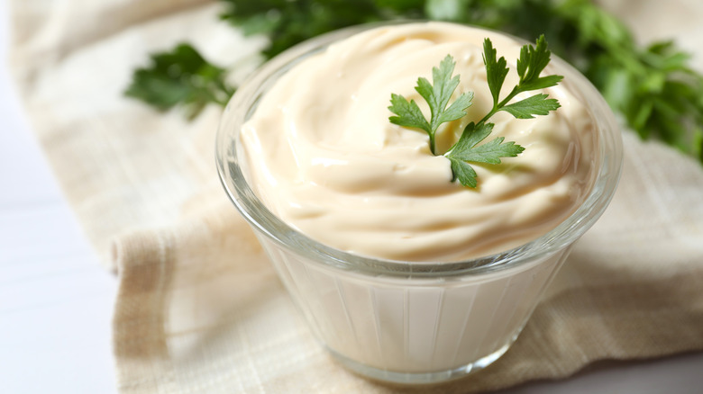 bowl of store-bought mayonnaise