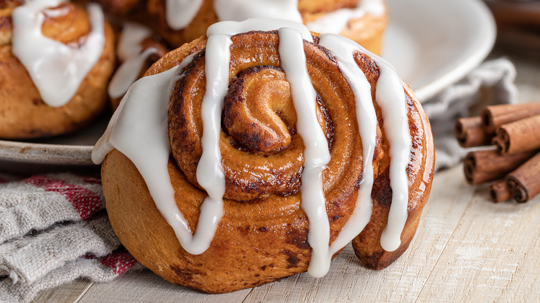 Cinnamon rolls on a plate