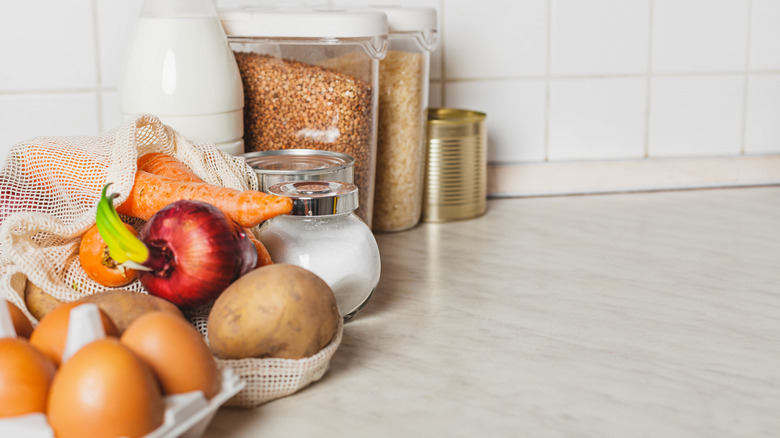 potatoes in a bag with other vegetables