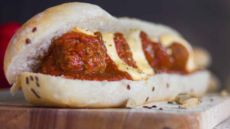 A Meatball Marinara Subway sub