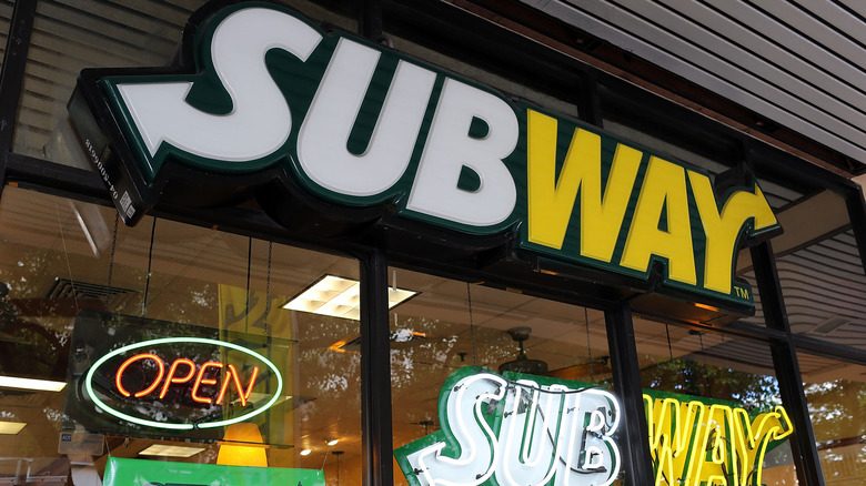 Subway storefront and signage