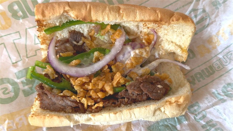 Subway's Cheesy Garlic Steak sub