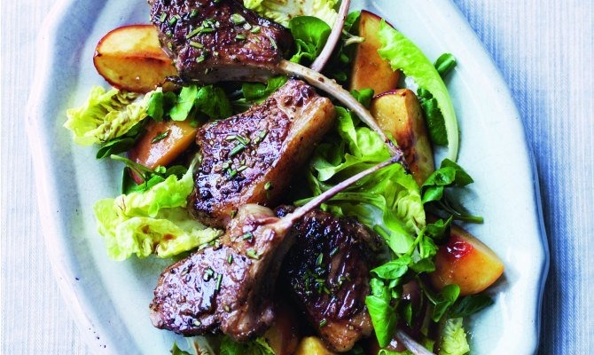 Summer Lamb with Fennel and Roasted Nectarines