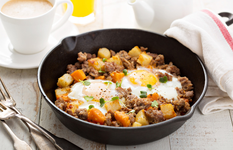 Sunny Side-Up Skillet With Spring Vegetable Hash