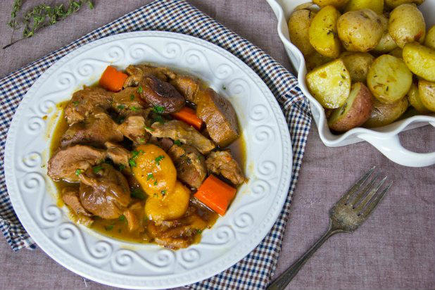 Veal Stew with Figs, Dates, and Apricots