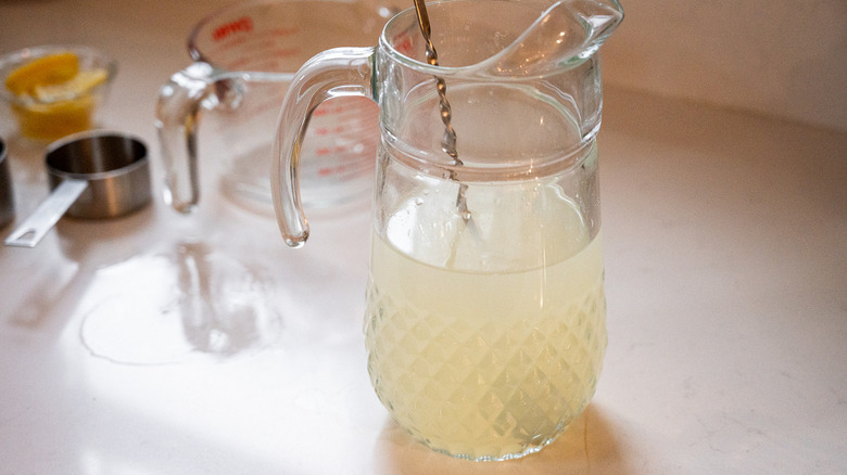 lemonade in pitcher 