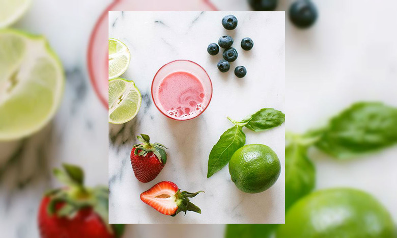 strawberry basil greens