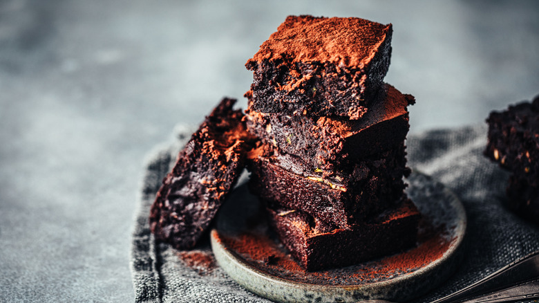 Stack of brownies