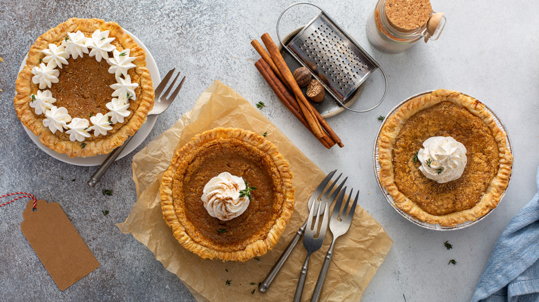 pumpkin and sweet potato pies