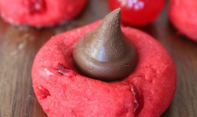 Chocolate Cherry Blossom Cookies