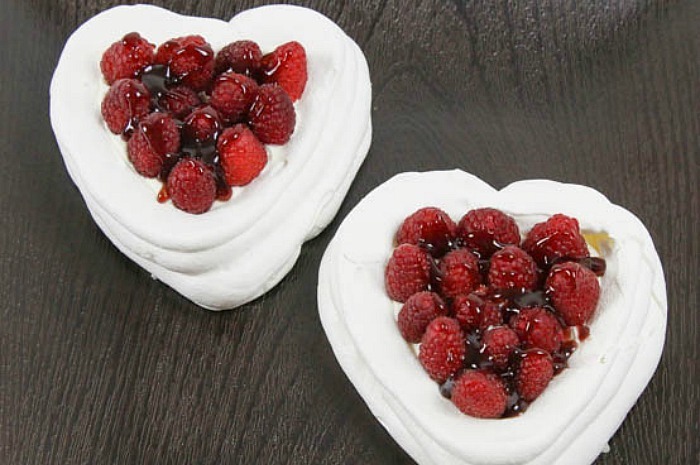 Raspberry Meringue Hearts