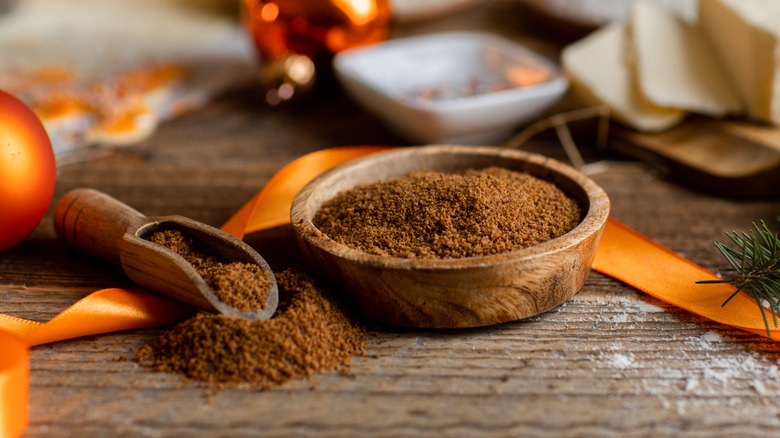 Dark brown sugar in a bowl