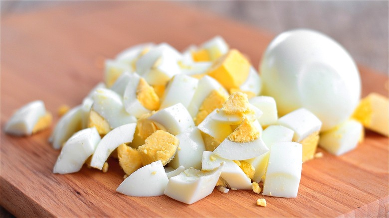 Chopped hard-boiled eggs 