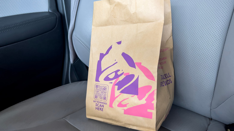 Bag of Taco Bell food