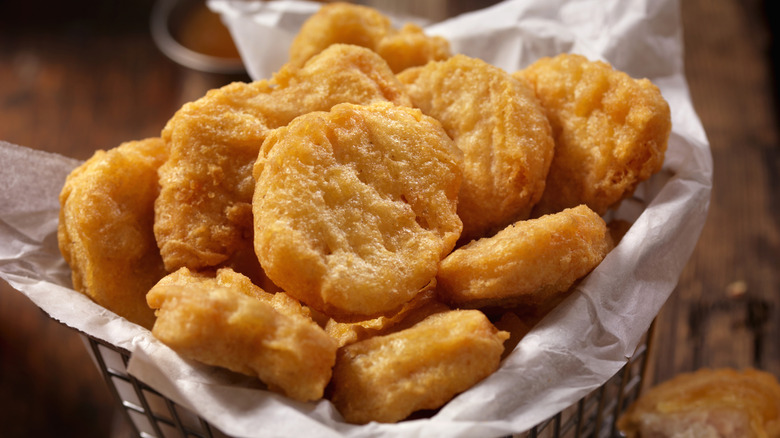 Plate of chicken nuggets