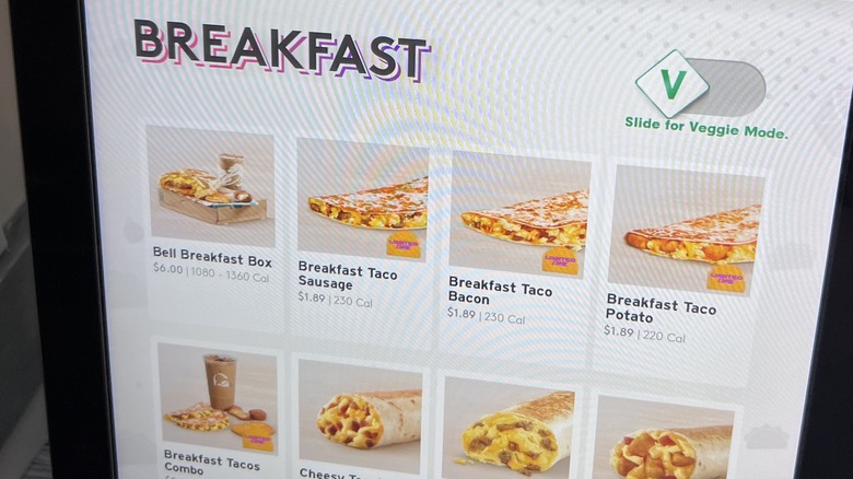 Taco Bell breakfast menu