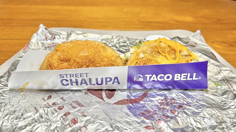 Toasted Cheddar Street Chalupa on table