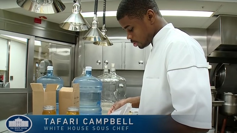 Tafari Campbell brewing beer in White House