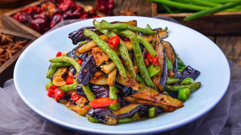 vegetables in a soy paste