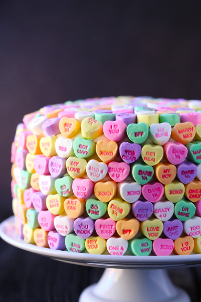 Conversation Heart Cake