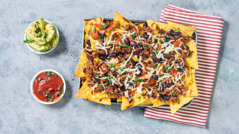 nachos on a tray