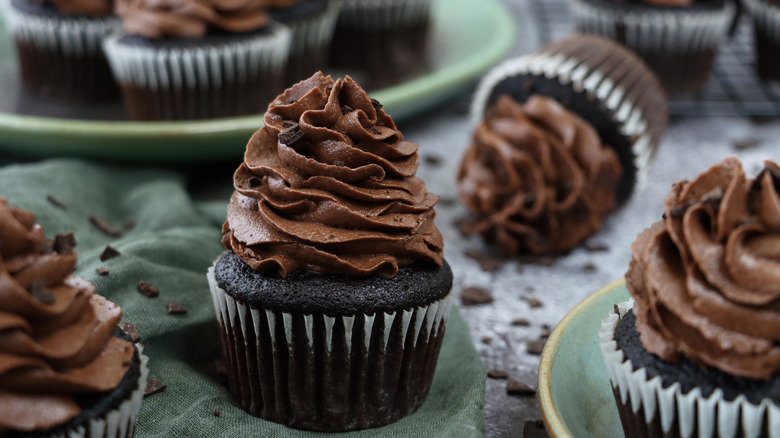 Assorted chocolate cupcakes