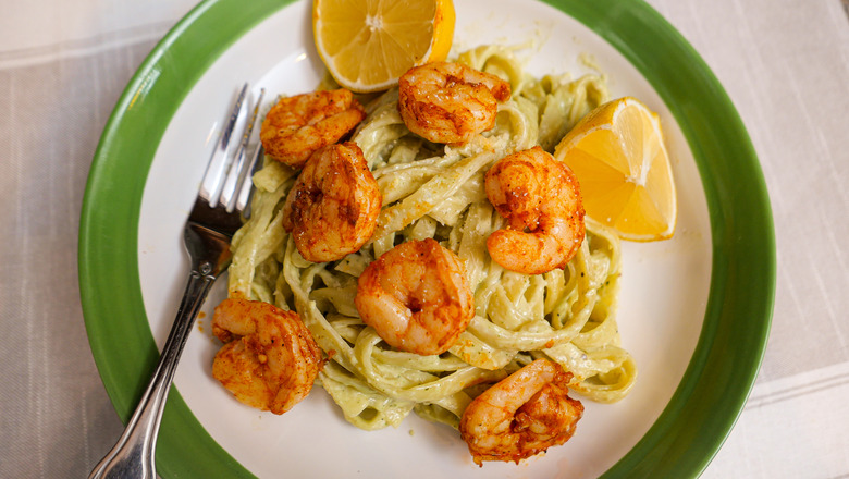 Creamy Pesto Shrimp Pasta