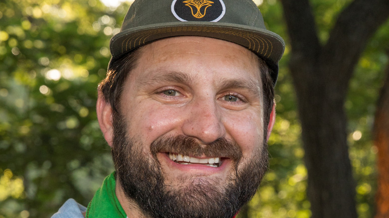 Gabe Erales wearing hat