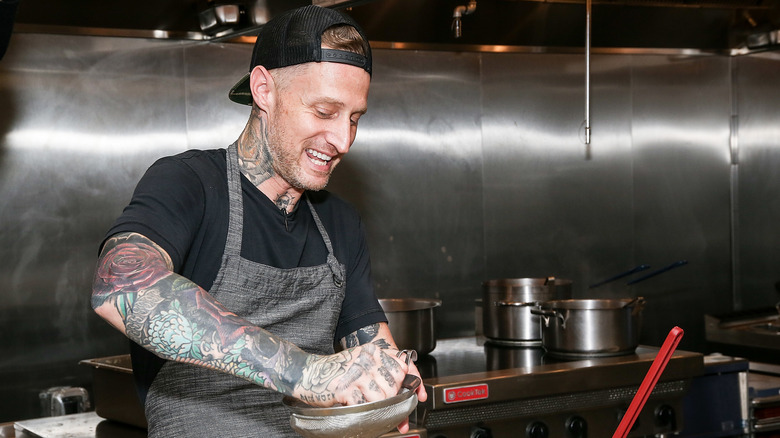 Michael Voltaggio in kitchen