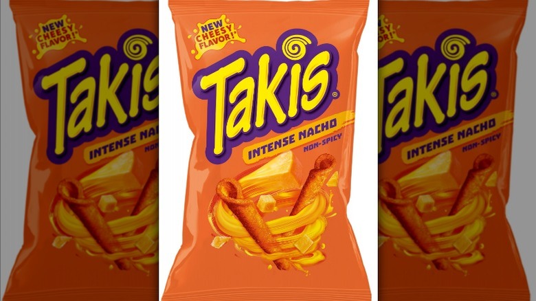 A bag of Intense Nacho Takis