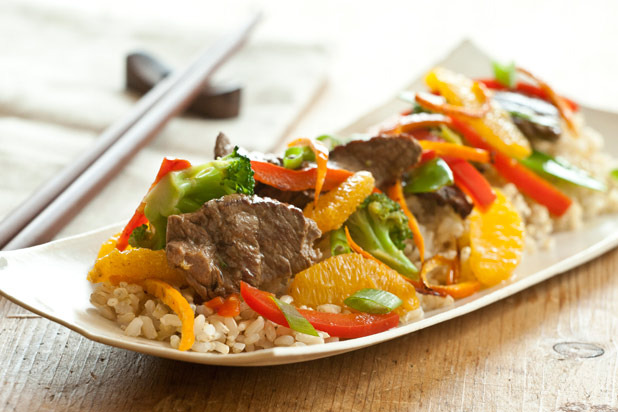 Tangerine, Beef, and Vegetable Stir-Fry Recipe