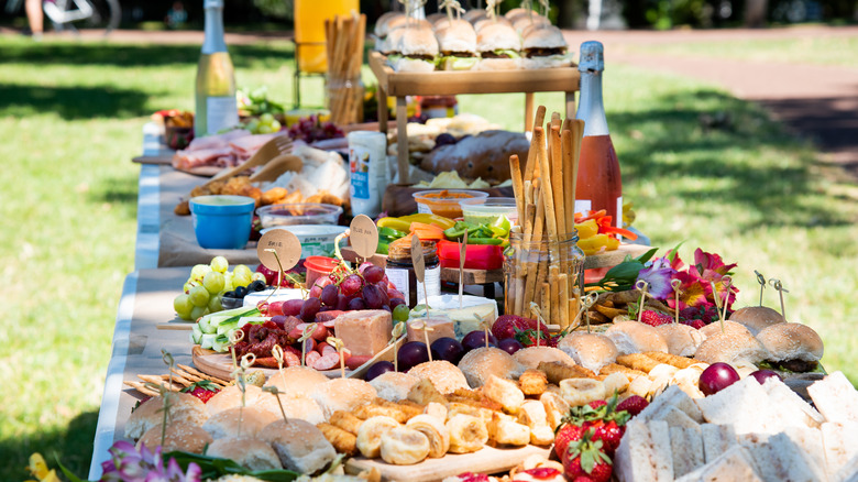 outdoor grazing table