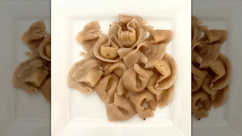 Plated plant-based tortelloni